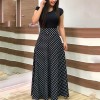 Plus Size Women Dresses Autumn Printed Flowers Party Long Dresses Casual O-neck Dress