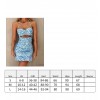 New Blue Print Ruffle Halter Mini Dress One Piece Sexy Bodycon Split For Women