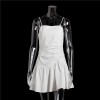 2022 Women's White Sling Casual Evening Party Sexy Backless Bodycon Mini Dress