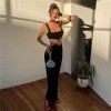 Summer Black Sexy Backless Cutout Maxi Dress Sleeveless Dresses