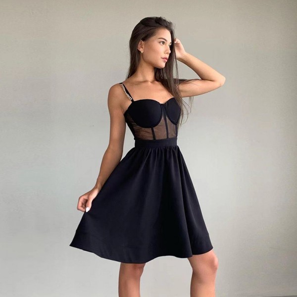 Summer Sleeveless Sexy Backless Cami Dress for Girls