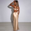 2022 Summer Sexy Solid Backless Casual Cutout Poplin Maxi Dresses For Women