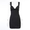 New 2022 V-Neck Casual Party Sexy Backless Top Women's Bodycon Mini Dress