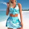 Women Two Pieces Swimsuit With Skirt High Waist Swimwear Female Bathing Suit Beach Wear Swimming