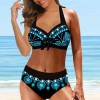 2022 Push Up Bikini Set Halter Swimsuit Women Summer High Waist Swimwear Female Bathing Suit Bathers Beachwear