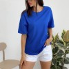 Women Summer Cotton Soft T Shirt New Oversized Casual Solid Tee Female Loose Short Sleeve Simple Tops