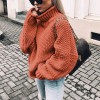 Women Casual Knitted Turtleneck Sweaters Pullover Solid Color Long Sleeve Purple Black Oversize Tops