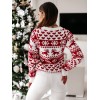 Women Christmas Sweater Ladies Knitted Jumper Pullover Snowflake Elk Print Pullovers