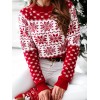 Women Christmas Sweater Ladies Knitted Jumper Pullover Snowflake Elk Print Pullovers