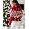 Women Christmas Sweater Ladies Knitted Jumper Pullover Snowflake Elk Print Pullovers