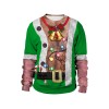 Unisex Christmas Sweater Men Women 3D Printing Santa Claus Elk Christmas Tree Jumpers Tops Party Sweatshirt