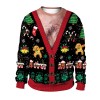 Unisex Christmas Sweater Men Women 3D Printing Santa Claus Elk Christmas Tree Jumpers Tops Party Sweatshirt