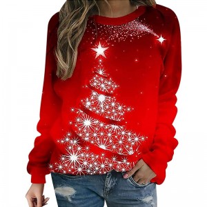 Christmas Sweater Women Winter Casual O-Neck Pullover Long Sleeve Loose Jumper Fashion Printed Party Tops Sweatshirt