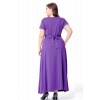 Women Short Sleeve V Neck Tight Waist Plus Size Maxi Evening Dress Spring Summer Long Party Dress