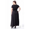 Women Short Sleeve V Neck Tight Waist Plus Size Maxi Evening Dress Spring Summer Long Party Dress