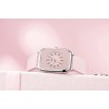 Women Rubber Watch band Wrist Square Watches 2022 Pink For Ladies Wrist Watches Quartz Square