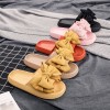 Handmade Bow Tie Slippers Summer Shoes for Women Non-Slip Thick Beach Sandals 2022 Fashion Soft Sole Eva Home Pink Slides