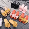 Handmade Bow Tie Slippers Summer Shoes for Women Non-Slip Thick Beach Sandals 2022 Fashion Soft Sole Eva Home Pink Slides