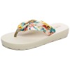 Floral Beach Sandals Wedge Platform Thongs Slippers Flip Flops suummer shose for women girls