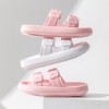 Buckle Bathroom Slippers Summer Indoor Home Sandals Slippers Men Women Non-Slip Household Family Bath Shoes