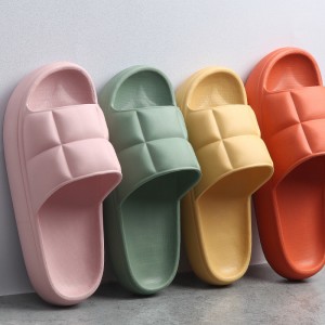 Summer Men Women Thick-Soled Slippers Indoor Household Couple Slides Bathroom Bath Non-Slip Comfortable Slippers