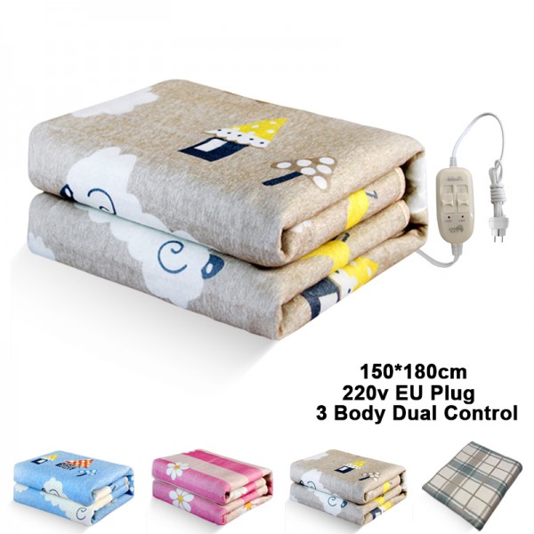 Electric Blanket 220v Thicker Heater Double Body Warmer 180*150cm Heated Mattress Thermostat Electric Heating Blanket EU Plug