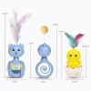 Automatic Cat Toy Tumbler Swing Toys for Cats Funny Balance Car Interactive Kitten Chasing Toy With Feather Ball