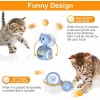 Automatic Cat Toy Tumbler Swing Toys for Cats Funny Balance Car Interactive Kitten Chasing Toy With Feather Ball