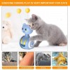 Automatic Cat Toy Tumbler Swing Toys for Cats Funny Balance Car Interactive Kitten Chasing Toy With Feather Ball