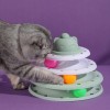 3/4 Levels Cats Toy Tower Tracks Interactive Cat Intelligence Training Amusement Plate Tower Cat Tunnel