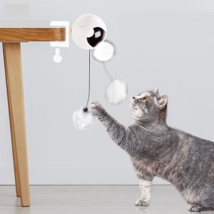 Smart Cat Toy Ball Teaser Toys for Cat Interactive Puzzle Electric Automatic Lifting Plush Ball