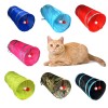 7 Colors Funny Pet Cat Cave Tunnel Cat Play Rainbown Tunnel Brown Foldable 2 Holes Cat Tunnel Kitten Toy Bulk Toys Rabbit Tunnel