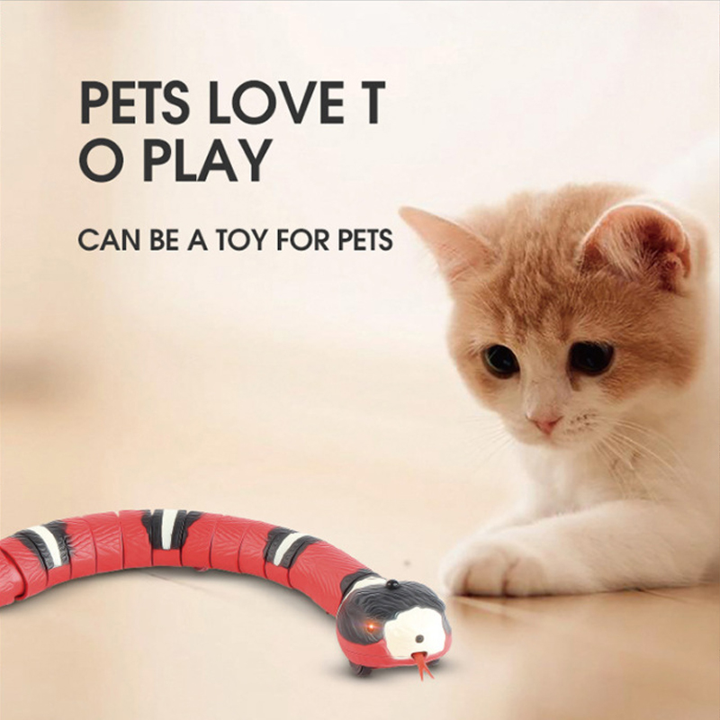 Automatic Cat Toys Eletronic Snake Interactive Toys Smart Sensing Snake Tease Toys For Cats Dogs
