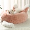 Super Soft Pet Bed Kennel Dog Round Cat Winter Warm Sleeping Sofa Long Plush Cute Shape Large Puppy Cushion Mat