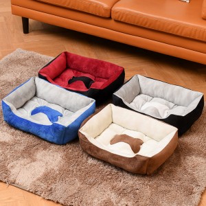 Super Soft Sofa Bone Pet Bed Warm Linen Cat House For Small Medium Large Dog Soft Wash House