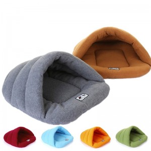 Soft Polar Fleece Dog Beds Winter Warm Pet Heated Mat Small Dog Puppy Kennel House for Cats Sleeping Bag