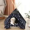 Pet Tent House Cat Bed With Thick Cushion For Dog Puppy Excursion Outdoor Indoor Winter Warm Nest