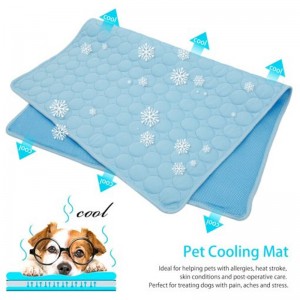 Pet Cooling Mat Breathable Washable Summer Pad Dog Cat Self Cool Blanket for Kennel Crate and Bed Sleeping