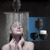 Black 20 Stages Shower Filter Remove Chlorine Heavy Metals Filtered Soften Hard Water Shower Head Filtration Purifier